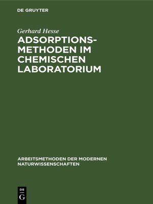 cover image of Adsorptionsmethoden im chemischen Laboratorium